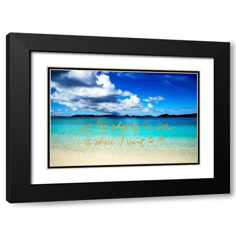 At the Edge of the Sea Black Modern Wood Framed Art Print with Double Matting by Mansfield, Kathy