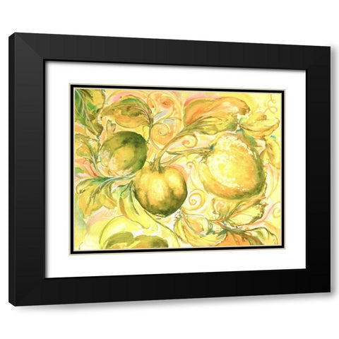 Fall Garden III Black Modern Wood Framed Art Print with Double Matting by Diannart