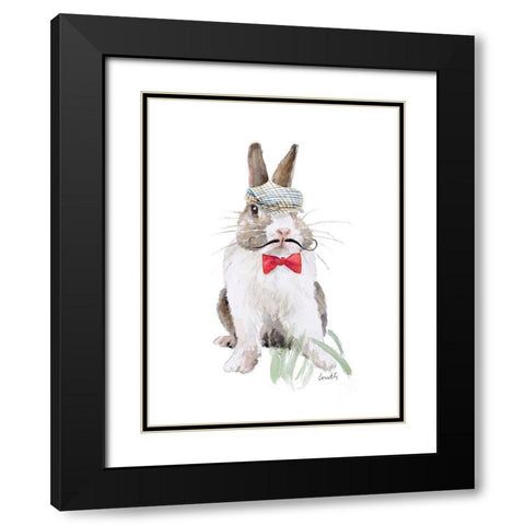 Modern Bunny III Black Modern Wood Framed Art Print with Double Matting by Loreth, Lanie