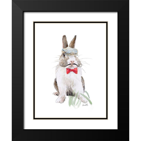 Modern Bunny III Black Modern Wood Framed Art Print with Double Matting by Loreth, Lanie