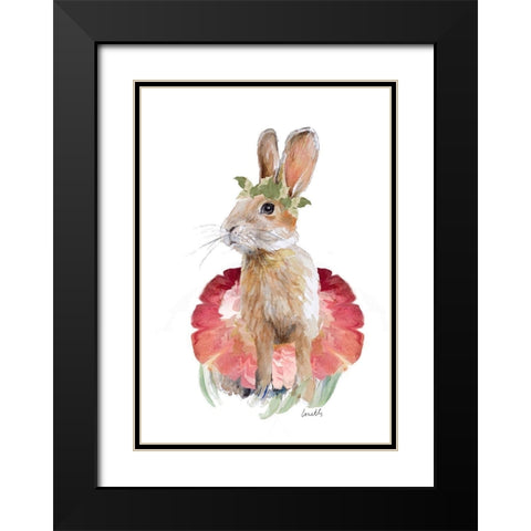 Ballet Bunny I Black Modern Wood Framed Art Print with Double Matting by Loreth, Lanie