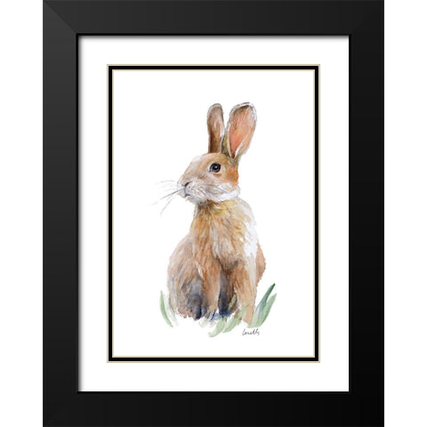 Sweet Bunny III Black Modern Wood Framed Art Print with Double Matting by Loreth, Lanie