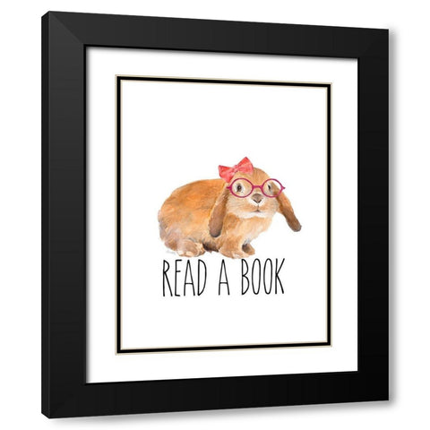 Inspired Trendy Bunnies IV Black Modern Wood Framed Art Print with Double Matting by Loreth, Lanie