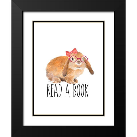 Inspired Trendy Bunnies IV Black Modern Wood Framed Art Print with Double Matting by Loreth, Lanie