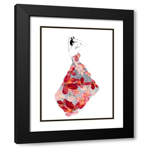 Getting Ballroom Ready Floral Black Modern Wood Framed Art Print with Double Matting by Loreth, Lanie