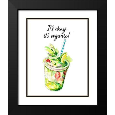 Its Organic Black Modern Wood Framed Art Print with Double Matting by Pinto, Patricia