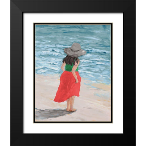 Along the Water Black Modern Wood Framed Art Print with Double Matting by DeRice, Julie