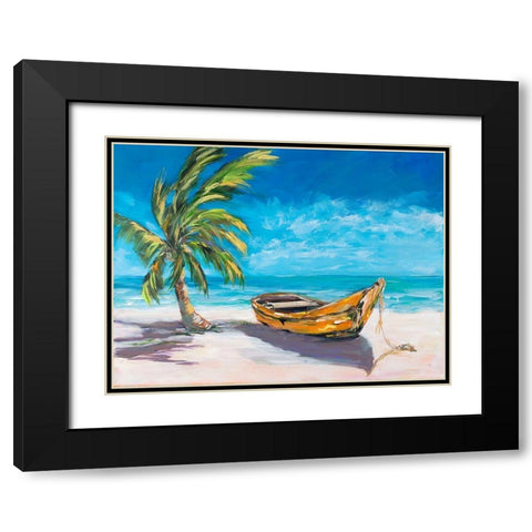 Lost Island II Black Modern Wood Framed Art Print with Double Matting by DeRice, Julie
