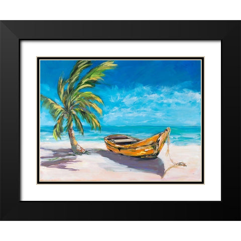 Lost Island II Black Modern Wood Framed Art Print with Double Matting by DeRice, Julie