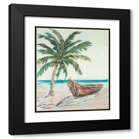Lost Island At Sunrise Black Modern Wood Framed Art Print with Double Matting by DeRice, Julie