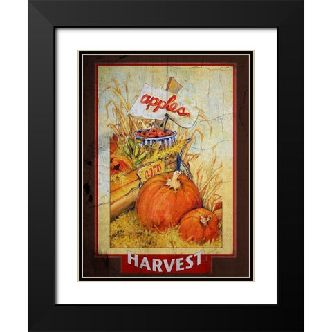 Autumn Fresh Harvest Black Modern Wood Framed Art Print with Double Matting by Diannart