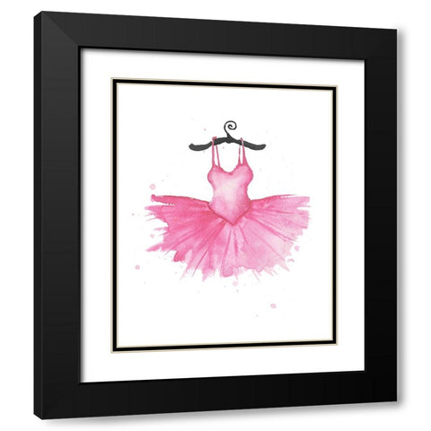 Pink Tutu Black Modern Wood Framed Art Print with Double Matting by Medley, Elizabeth