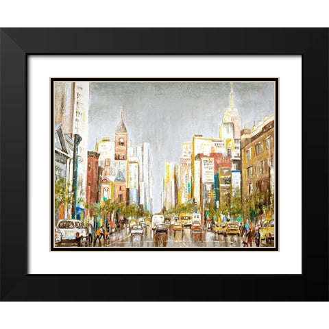 Rainy Days Black Modern Wood Framed Art Print with Double Matting by Pinto, Patricia