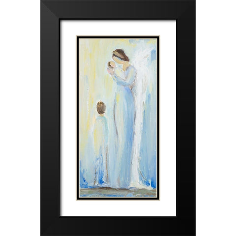 Heavens Angel Black Modern Wood Framed Art Print with Double Matting by Hewitt, L.