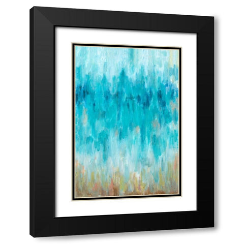 Beach Gaze Black Modern Wood Framed Art Print with Double Matting by Hewitt, L.