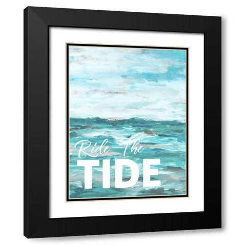 Ride The Tide Black Modern Wood Framed Art Print with Double Matting by Hewitt, L.