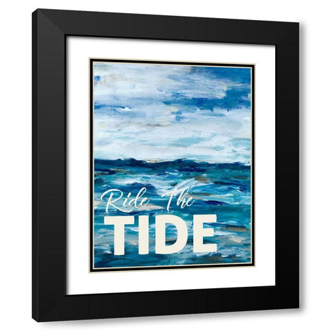 Ride The Tide Black Modern Wood Framed Art Print with Double Matting by Hewitt, L.