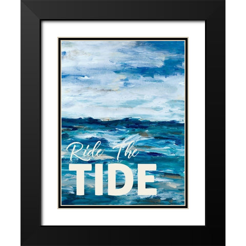 Ride The Tide Black Modern Wood Framed Art Print with Double Matting by Hewitt, L.