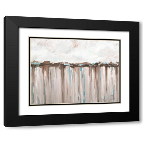 Ocean Hues Black Modern Wood Framed Art Print with Double Matting by Hewitt, L.