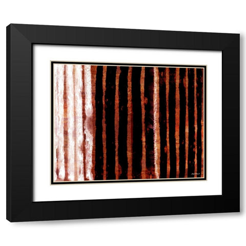 Warm Vertical Horizon Black Modern Wood Framed Art Print with Double Matting by Meneely, Dan