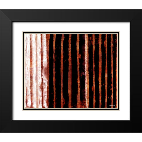 Warm Vertical Horizon Black Modern Wood Framed Art Print with Double Matting by Meneely, Dan