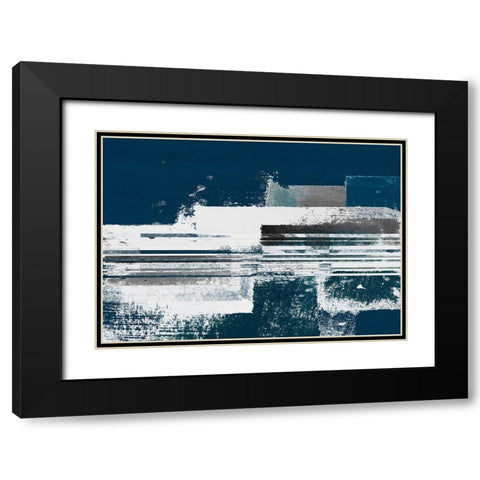 Evening Blocks I Black Modern Wood Framed Art Print with Double Matting by Meneely, Dan