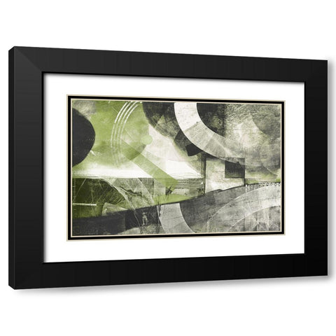 Summer Greens II Black Modern Wood Framed Art Print with Double Matting by Meneely, Dan