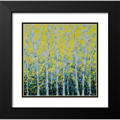 Yellow Birchwood Black Modern Wood Framed Art Print with Double Matting by Coolick, Ann Marie