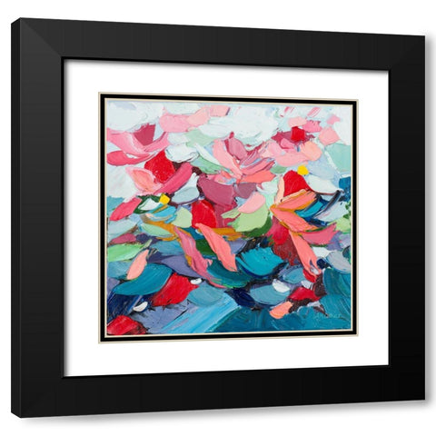 Pastel Internodes Black Modern Wood Framed Art Print with Double Matting by Coolick, Ann Marie
