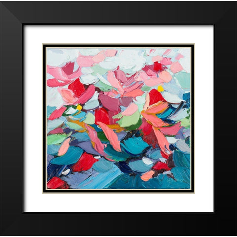 Pastel Internodes Black Modern Wood Framed Art Print with Double Matting by Coolick, Ann Marie