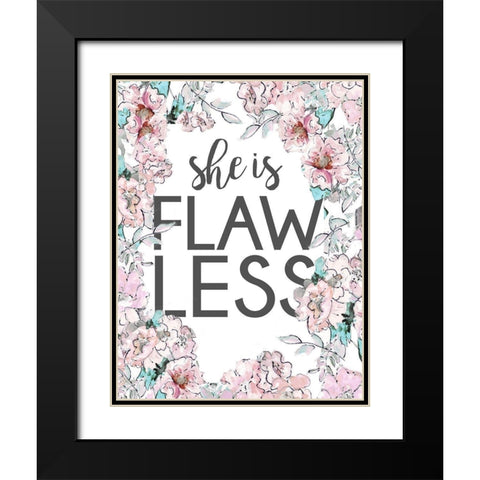 Flawless Black Modern Wood Framed Art Print with Double Matting by Pinto, Patricia