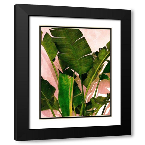 Emerald Palm Black Modern Wood Framed Art Print with Double Matting by Navas, Emily