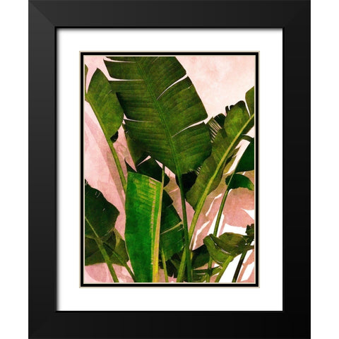 Emerald Palm Black Modern Wood Framed Art Print with Double Matting by Navas, Emily