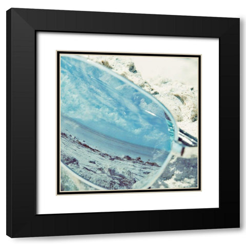 By The Beach Black Modern Wood Framed Art Print with Double Matting by ODell, Debbie