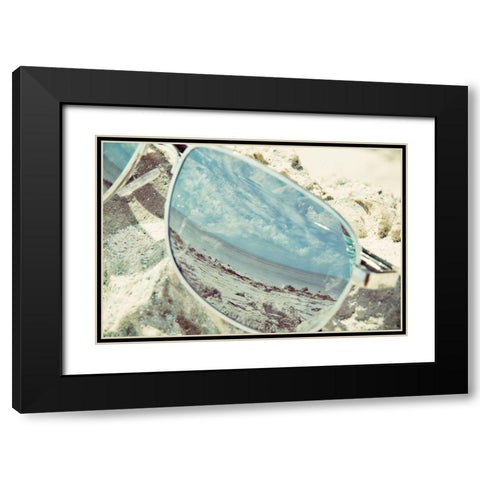 Sunglass Reflection Black Modern Wood Framed Art Print with Double Matting by ODell, Debbie