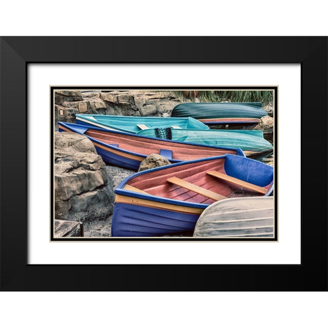 Lakeside Adventures Black Modern Wood Framed Art Print with Double Matting by ODell, Debbie