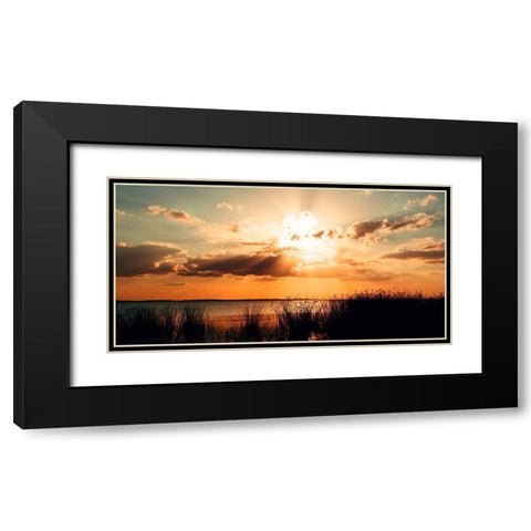 Sunlight Peaks Black Modern Wood Framed Art Print with Double Matting by ODell, Debbie