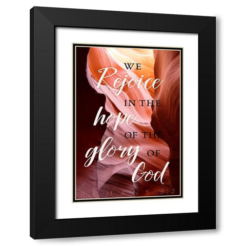 Rejoice and Glory Black Modern Wood Framed Art Print with Double Matting by ODell, Debbie