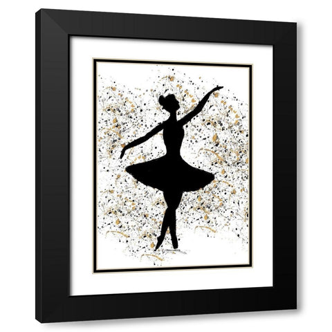 Ballerina Silhouette II Black Modern Wood Framed Art Print with Double Matting by Wilson, Kali
