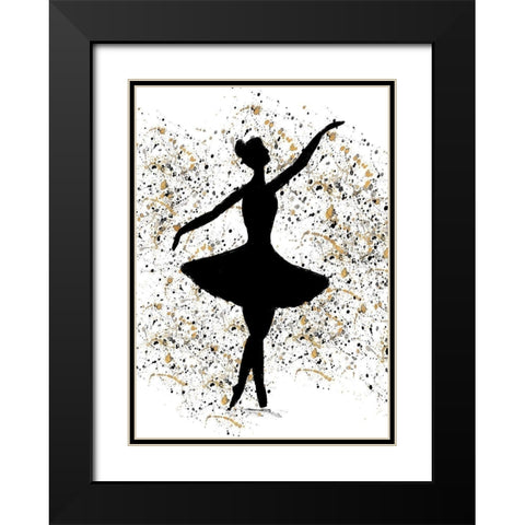 Ballerina Silhouette II Black Modern Wood Framed Art Print with Double Matting by Wilson, Kali
