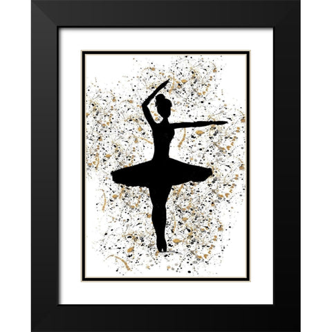 Ballerina Silhouette III Black Modern Wood Framed Art Print with Double Matting by Wilson, Kali