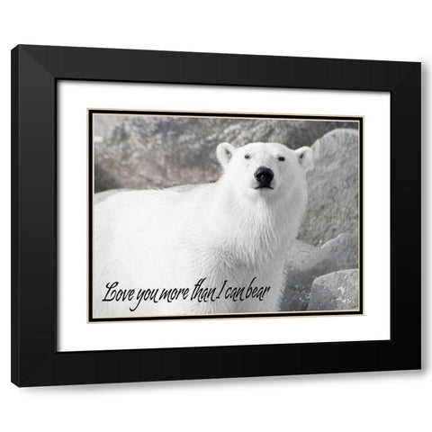 More than I can Bear Black Modern Wood Framed Art Print with Double Matting by Mansfield, Kathy