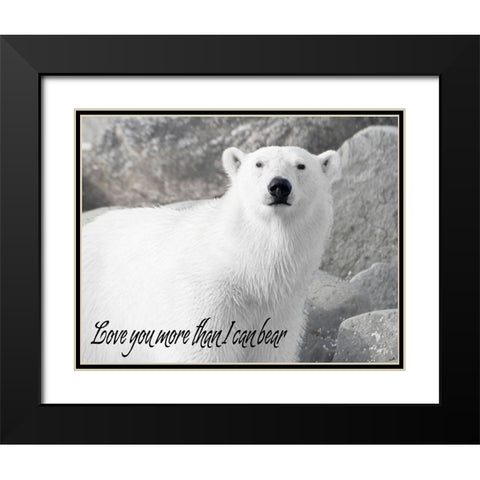 More than I can Bear Black Modern Wood Framed Art Print with Double Matting by Mansfield, Kathy