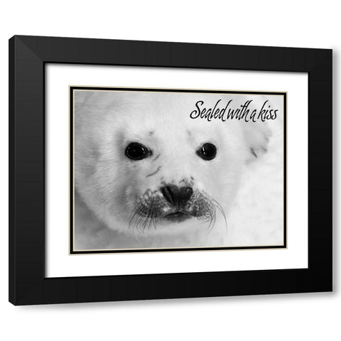 Sealed with a Kiss Black Modern Wood Framed Art Print with Double Matting by Mansfield, Kathy