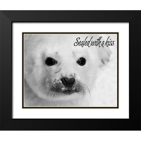 Sealed with a Kiss Black Modern Wood Framed Art Print with Double Matting by Mansfield, Kathy