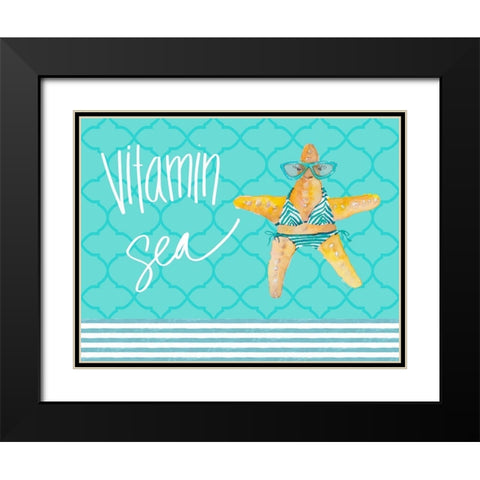 Vitamin Sea Black Modern Wood Framed Art Print with Double Matting by Loreth, Lanie