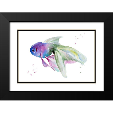 Aquarium Life III Black Modern Wood Framed Art Print with Double Matting by Loreth, Lanie