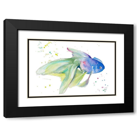 Aquarium Life II Black Modern Wood Framed Art Print with Double Matting by Loreth, Lanie