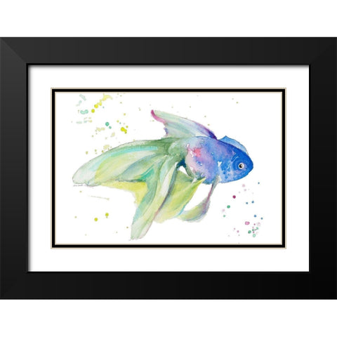 Aquarium Life II Black Modern Wood Framed Art Print with Double Matting by Loreth, Lanie