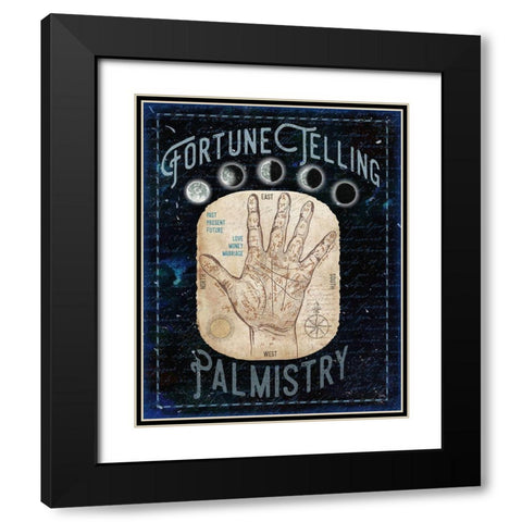 Fortune Reading I Black Modern Wood Framed Art Print with Double Matting by Medley, Elizabeth